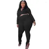 Tracksuits Women's Plus Size 5XL Set Women's Clothing Lace Up Crop Tops och Empire Pant Suits Solid Draped Casual 2 Piece Outfits