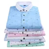 Men Shirt Long Sleeve Floral Printed Plaid Fashion Pocket Casual s 100% Polyester Soft Comfortable Dress 220401