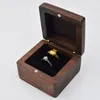 30pcs Jewelry Boxes Creative Wooden Ring Earring Pendant Jewelry Storage Box Black Walnut Case Solid Wood