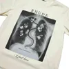 Негабаритная дизайнерская футболка Rhude Men Men Women 1 1 Лучшее качество скелета для скелета для бабочки рентгеновские футболки Tops Tee Summer Style Высокое качество