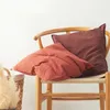 Cushion/Decorative Pillow Multifunction Solid Color Case Washed Cotton Pressed Edge Pillowcase Modern Home Decorative For Sofa Cafe45x45Cush