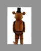 بيع كاريكاتير مصنع للملابس خمس ليال في فريدي FNAF Freddy Fazbear Mascot Massume Cartoume Carton Mascot With Black Hat School Team Christmas Carnival