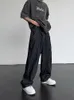 Erkekler Kot erkek moda sokak kıyafeti 2022 Harajuku Sıradan düz pantolon erkek gevşek denim unisexmen's