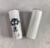 Prosty holograficzny brokat sublimacja kubka kubka kubka ze stali nierdzewnej z metalową słomką i szczotką