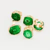 Anelli colorati fatti a mano in cristallo naturale irregolare placcato in oro per gioielli di moda regolabili per decorazioni da club per feste da donna