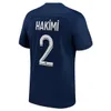 2023 Koszulki piłkarskie mbappe 7 Hakimi Sergio Ramos Wijnaldum 21 23 23 MAILLOTS Football Shirt Zestaw dla dzieci z Sockin
