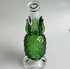 Narguilés bongs en verre ananas vert tuyau d'eau plate-forme pétrolière couleur de la bulle d'air peut être personnalisé 7,4 pouces de haut