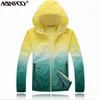 Colors Lightweight Outdoor Climbing Jacket Gradient Camping UV Unisex Windproof Travel Windbreaker Sun-protective Coat