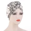 Berretto Hijab interno musulmano Stampa floreale Cappello turbante da donna Banadan Cancer Chemio Cap Cross Headwrap Accessori per capelli femminili