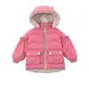 2021 automne à capuche enfants doudounes pour filles couleur bonbon chaud enfants vestes d'hiver bébé filles 2-6 ans vêtements d'extérieur J220718