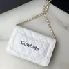 7A 2022 novas bolsas femininas de grife de luxo bolsas de luxo moda clássica woc bolsa de riqueza carteira de couro caviar bolsa de corrente de um ombro estilo pequena fragrância