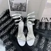 Rene Caovilla Cleo Rhinestone Sınırlı Yılan Strass Stiletto Topuk Sandallar Akşam Ayakkabıları Kadın Yüksek Topuklu Tasarımcılar Sargı Ayakkabı Fabrikası Ayakkabı Uggdlbhg