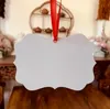 100pcs Christmas Tree Decorations Sublimation DIY White Blank Aluminum IrregularShaped Festive Pendant Fast