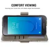 Läderplånbokfodral för Samsung Galaxy J2 Core J260 J2Dash J2Pure J2Shine Fundas Capa Pocket Phone Bag Stand Flip Cover Purse