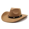 Novo outono de inverno feltro fedora chapéu vintage curvo enquadrar o chapéu de cowboy ocidental jazz jazz sombrero hombre tap cowgirl panamá chapéu