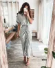 Freizeitkleider Sommer Pendeln Mode geschmiedetes langes Hemdkleid DamenLässig