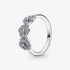 Authentique bague en argent sterling 925 triple fleur de pensée anneaux de luxe pour les femmes 2022 filles adaptées aux bijoux de mode Pandora 2022 nouveau cadeau de printemps 190786C01