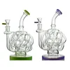 12 Tubos Recicladores Narguilés Super Cyclone Tubos de Água Reciclador de Vórtice Rigs de Óleo Dab 4mm de Espessura Bongs de Vidro 14mm Junta Fêmea Com Tigela