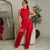 Women's Two Piece Pants Set Tassel Pants Sleeveless Casual Suit Lace Summer Sexy Outfits Ladies