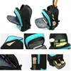 Utomhusväskor Vattentät Badminton Bag Stora kapacitet 2-3 Racketar Backpack Portable Professional Multifunktionella Tennis Sport Tillbehör