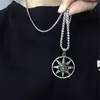 Pendant Necklaces Vintage Compass Stainless Steel Necklace For Men And Women Fashion Hip Hop Long Sweater Chain Jewelry AccessoriesPendant