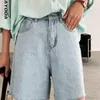 Genayooa Streetwear Biker shorts Vrouwen Koreaanse stijl zomer katoen denim jeans hoge taille cool korte feminino chic 220629