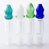 NC022 Glass Water Bong Ash Catcher Smoking Pipes 10mm 14mm Quartz Ceramic Nail Clip Colored Mouth Bubbler Pipe Smooth Airflow