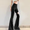 Pantaloni da donna Capris Sylcue Summer High Street Style Small HighWaisted Flared 220823