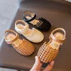 Girl S Sandals Howllow Out Vacation Gladiator Style Outdoor Children Flat Flat Shoes 21