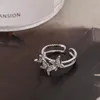 Jóias de anéis de casamento 2022 Butterfly Zircon Ring Trend Copper Cow Arco Diamond Ringwedding