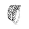 925 Sterling Silver Light As Feather Rings CZ diamond Women Wedding Jewelry Original box for Pandora ring sets