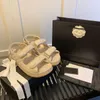 Sandaler Märkesdesigner Comemore HookLoop Slingback Plattform Pappa Skor Dam Sommar Strandspänne Rem Mjuk Chunky Heel Sportskor Kvinna Platt 2022