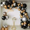 Kit d'arc de guirlande d'or noir Confetti Latex 30e 40e 50e anniversaire Ballons de fête Décorations Adultes Baby Shower 220811