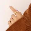 Trouwringen retro verkopende imitatie ketting twist liefhebbers roestvrijstalen ring voor vrouwen cadeau merk goud kleur sieraden groothandel wynn22