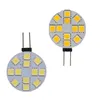 Nueva bombilla LED para lámpara G4 SMD 5050 3W 12V DC reemplazar luces halógenas foco circular placa plana 12LED 24LED