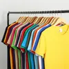 Brand Cotton Men's T-shirt krótko rękawski mężczyzna T krótki rękaw Czysty kolor mężczyzn T T-S dla męskich topów W220409