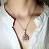 Crystal Water Drop Halsband Rose Gold Diamond Pendant Halsband Kvinnor Bröllop Fine Fashion Jewelry Will and Sandy Gift