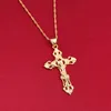 KVALITET TOP TOP THE FAST OCH DEN FURIOUS CELEBRITY VIN PUNKTER 24K GULLT JESUS ​​CROSS PENDANT NECKLACE MEN JEWELTY221I