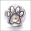 Застежки -крючки для ювелирных изделий компоненты собаки форма лапы кристаллическая кнопка с защелкой.