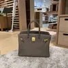 Handbag Designer Bag French Lychee Pattern Platinum Leather Top Layer Cow Handbag Large Capacity Women's Soft Leather Shoulder Women's Trend 8ORG