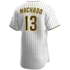 2022 Baseball Jerseys Tatis Jr. 23 Manny Machado 13 Jersey White Home Tan Alternate Brown Color Button Up Stitched Size S-XXXL