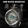 Armbanduhren Herren-Sportuhren 2022 Fashion Chrono Countdown 50 m wasserdichte Herren-LED-Leuchtziffernuhr Uhren und ArmbanduhrenArmbanduhren