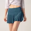 Al0lulu Yoga Sports Tennis Skirt女性のアンチライトアウトドアフィットネスヨガスカートショーツクイック乾燥プリーツスカート