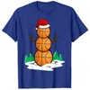 T-shirts pour hommes Basketball Snowman Balls Noël Pyjama Cadeaux Hommes Garçons Kid T-ShirtMen's