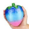 Squishy Toys anpassade kawaii fruktform för pu svamp stressavlastning jordgubbe långsam stigande squishy boll