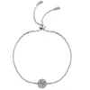 Moissanite Charm Bracelets Silver Bracelet 1 CT Mozambique stone bracelet round package stars hold Mozambique Stone Bracelet