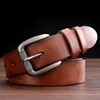 Belts 100% Genuine Leather Belt Man Pin Buckle Brand Design Strap Ceinture Hommes Waistband Male For MenBelts