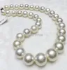 Kedjor enorma 17 "16mm South Sea White Round Pearl NecklaceCains Elle22