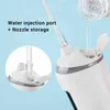 Hydropulseur sans fil Irrigateur Oral Jet Dentaire Blanchiment Des Dents Soie 6 Mode 4 Pointe De Remplacement Ipx7 preuve Sac De Voyage 220513