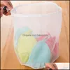 Nylon Washing Laundry Bag Foldable Portable Hine Professional Underwear Bags Mesh Wash Pouch Basket Bh2111 Drop Delivery 2021 Clothing Racks